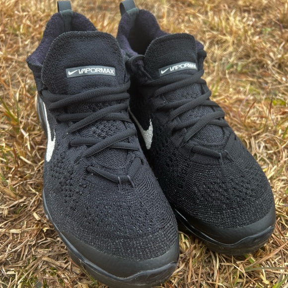 CLEAN Nike size 10 Womens Air Vapormax 2023 Flyknit Black shoes - Picture 5 of 10